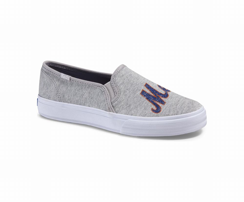 Women's Keds Double Decker MLB® Slip Ons Grey 7203561WD - South Africa